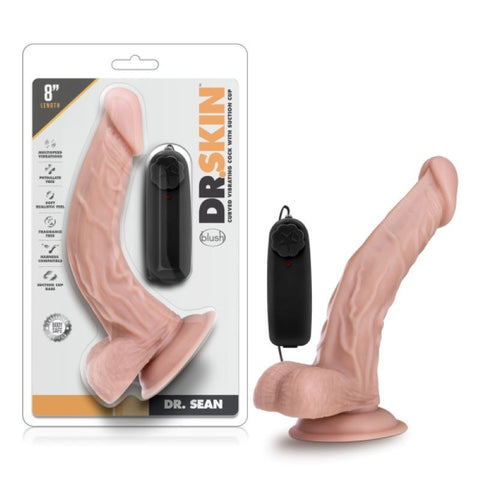 Dr. Skin's Vibrating Maestro - 8-Inch Delight for Unparalleled Pleasure - Vibrating Dildos