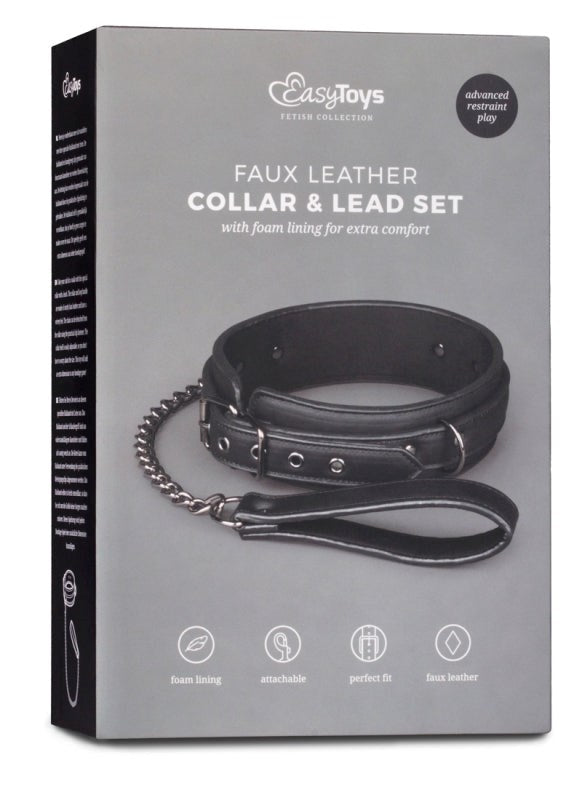 Easytoys Fetish Collar with Leash Collars and Leads