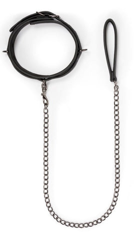 Easytoys Fetish Collar with Leash - Collars and Leads
