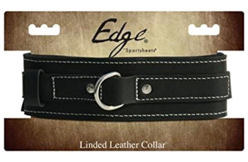 Edge Lined Leather BDSM Play Collar Collars and Leads