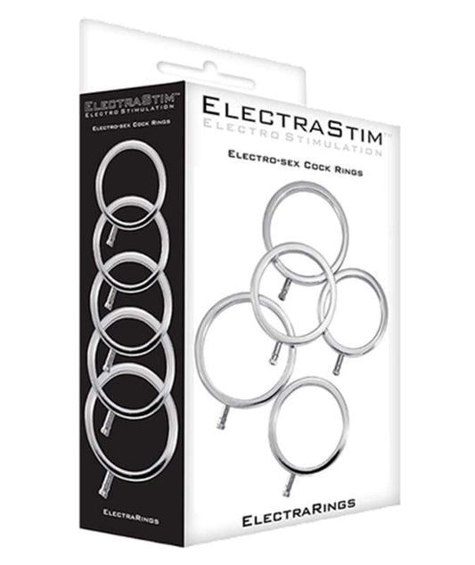 ElectraStim Electro Metal Cock Rings Set of 5 Electro Sex