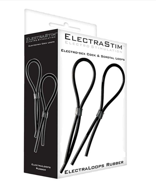 ElectraStim Rubber Adjustable Cock and Scrotal Loops Electro Sex