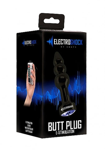 Electroshock Ribbed Butt Plug - Luxury Sex Toys