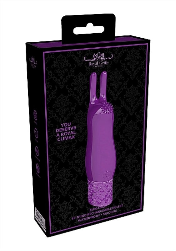 Elegance Rechargeable Silicone Bullet Purple Bullet Vibrators