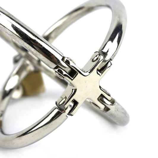 Ellipse Stainless Steel Cross Cuffs - Cuffs and Restraints
