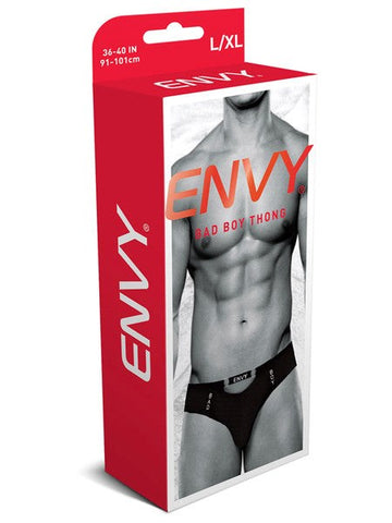 Envy's Captivating Bad Boy Thong - Black - Jocks and G-Strings