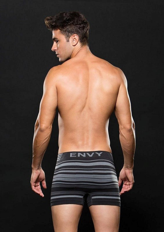 Envy Seamless Trunk Grey Stripes with Logo M/L Jocks and G-Strings