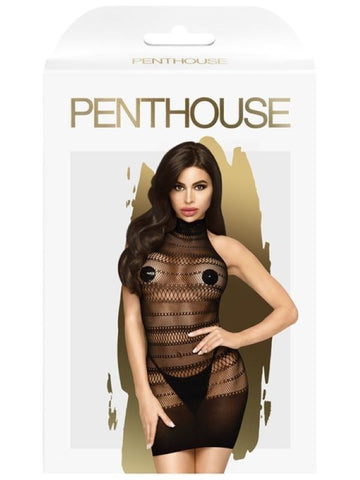 Penthouse Lingerie - Sophisticated Allure Mini Dress in Black - Bras and Bra Sets