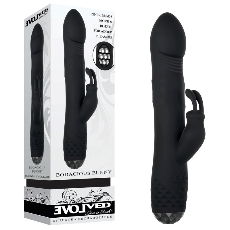 Evolved Bodacious Bunny Rabbit Vibrator - Black Rabbit Vibrators