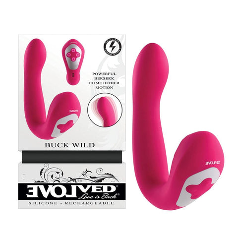 Evolved Buck Wild Flicking Vibrator - Tap, Thump, and Come-Hither for Wild Delight - G-Spot Vibrators