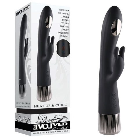Evolved Heat & Chill Silky Rabbit Vibrator - Dual Stimulation Delight - Rabbit Vibrators