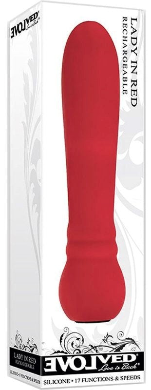 Evolved Lady in Red Rechargeable Bullet - Bullet Vibrators