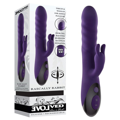 Evolved RASCALLY RABBIT - 10 Powerful Functions, Waterproof & Rechargeable - Rabbit Vibrators