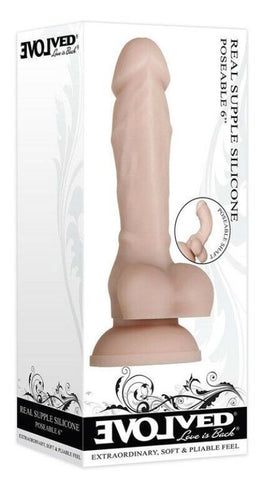 Evolved Real Supple Silicone Poseable 6 inch Dildo - Realistic Dildos