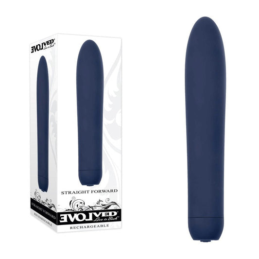 Evolved Straight Forward - Blue Vibrator for Intense Satisfaction - Bullet Vibrators