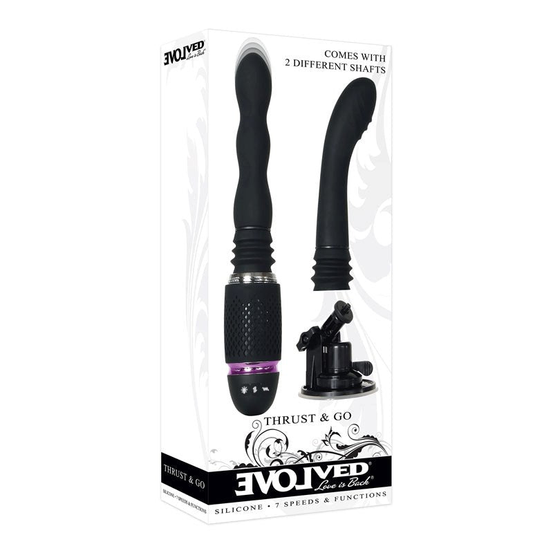 Evolved Thrust & Go Rechargeable Vibrator - Black G-Spot Vibrators