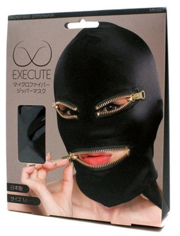 Execute Microfiber Zipper Mask - Masks And Blindfolds