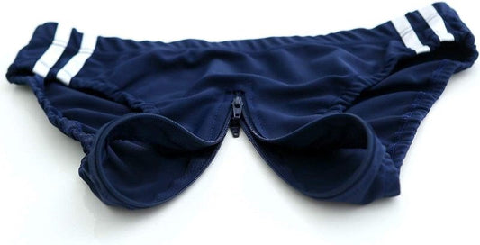 EXECUTE Dual-Zip Microfiber Bloomer - Luxe Lingerie Upgrade - Her Fetish