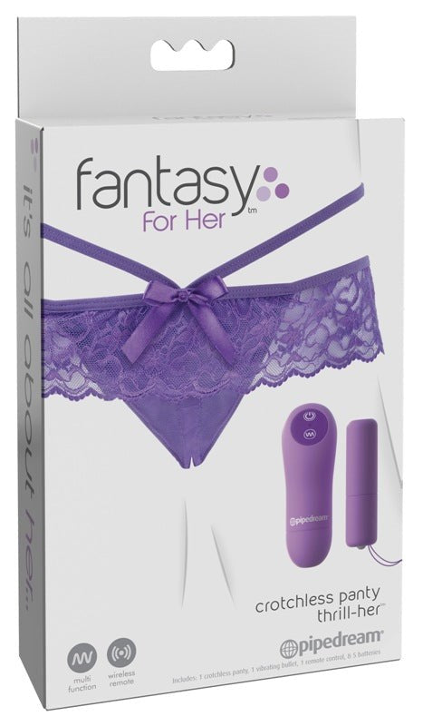 Fantasy for Her Crotchless Panty Thrill-Her Remote Control Vibrators