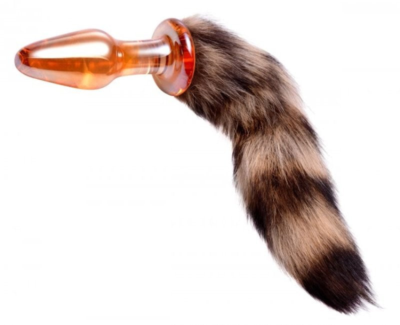 Faux Fox Tail Glass Anal Plug Glass Sex Toys