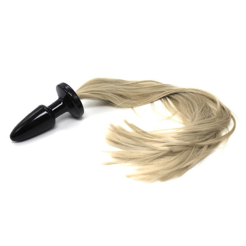 Faux Horse Tail Anal Plug - Steel Sex Toys