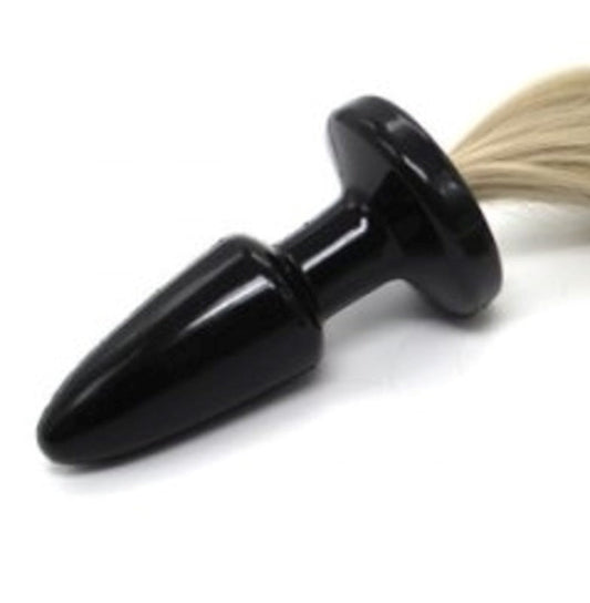 Faux Horse Tail Anal Plug - Steel Sex Toys