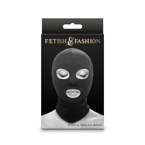 Sensual Exploration - Fetish & Fashion's Captivating Eyes & Mouth Hood - Bondage Hoods