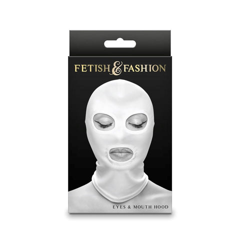 Sensual Exploration - Fetish & Fashion's Captivating Eyes & Mouth Hood - Bondage Hoods