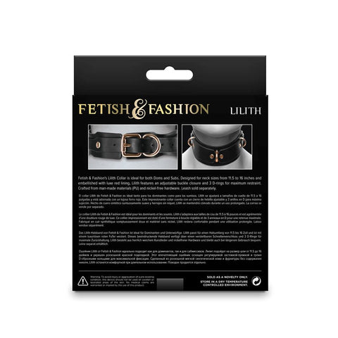 Fetish & Fashion - Lilith BDSM Collar for Doms and Subs - Collars and Leads