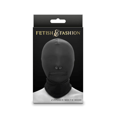 NS Novelties Zippered Mouth Hood - Ignite Unforgettable Playtime - Bondage Hoods