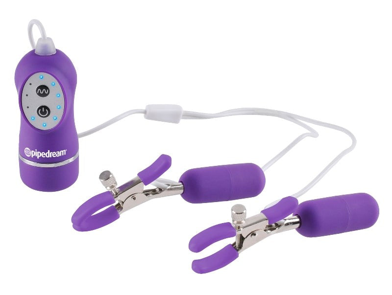 Fetish Fantasy 10 Function Vibrating Nipple Clamps Nipple and Clit Clamps