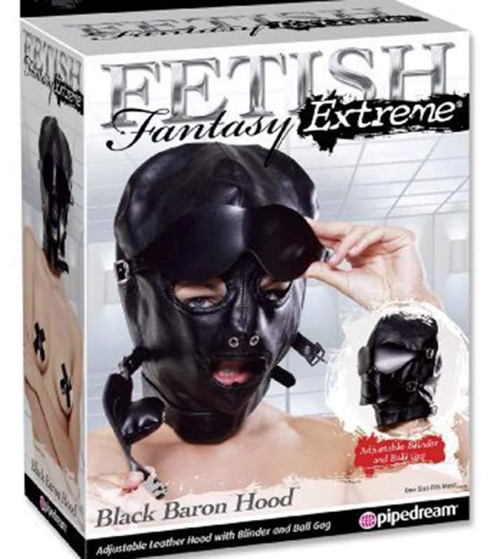 Fetish Fantasy Extreme Black Baron Hood Bondage Hoods