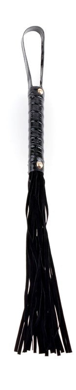 Fetish Fantasy Gold Cat O' Nine Black Leather Flogger Whips And Crops