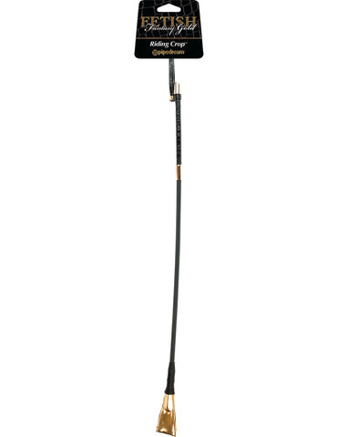 Fetish Fantasy Gold BDSM Play Riding Crop Black - Whips And Crops
