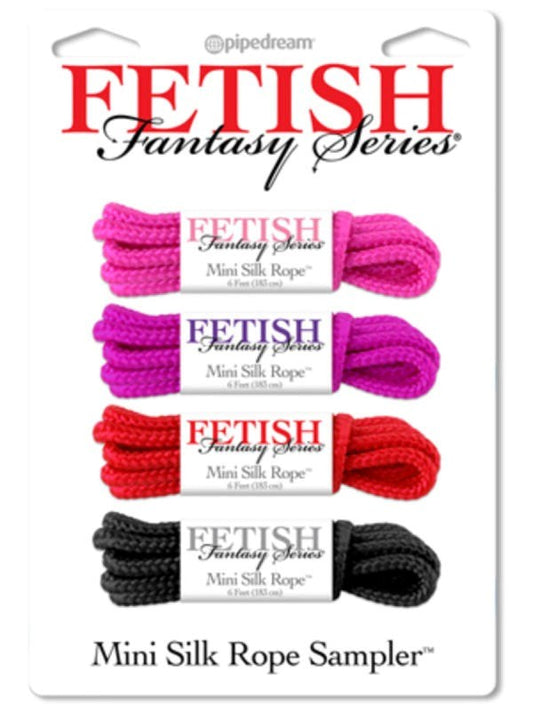 Fetish Fantasy 4 Piece Mini Silk Bondage Rope - Cuffs and Restraints
