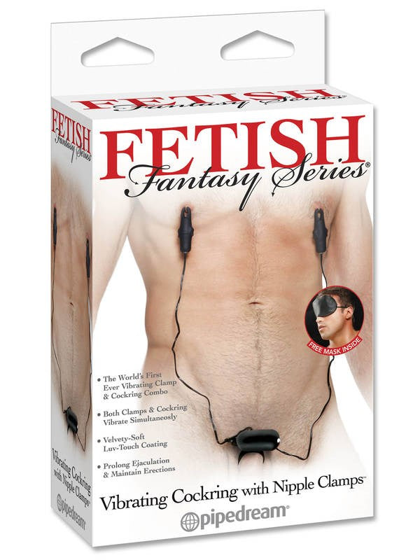 Fetish Fantasy Vibrating Cock Ring & Nipple Clamps Nipple and Clit Clamps