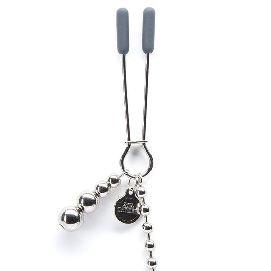 Fifty Shades Darker At My Mercy Beaded Chain Nipple Clamps - Nipple and Clit Clamps
