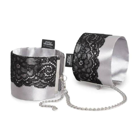 Fifty Shades of Grey Play Nice Satin and Lace Wrist Cuffs - Collars and Leads