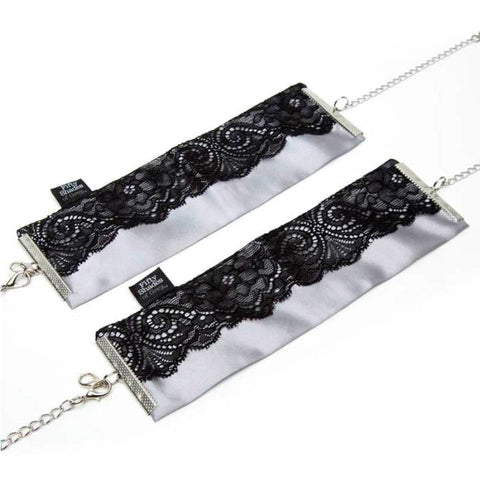 Fifty Shades of Grey Play Nice Satin and Lace Wrist Cuffs - Collars and Leads