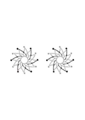 NS Novelties Pretty Pasties Charm I Nipple Cover Black - Breast and Nipple Toys