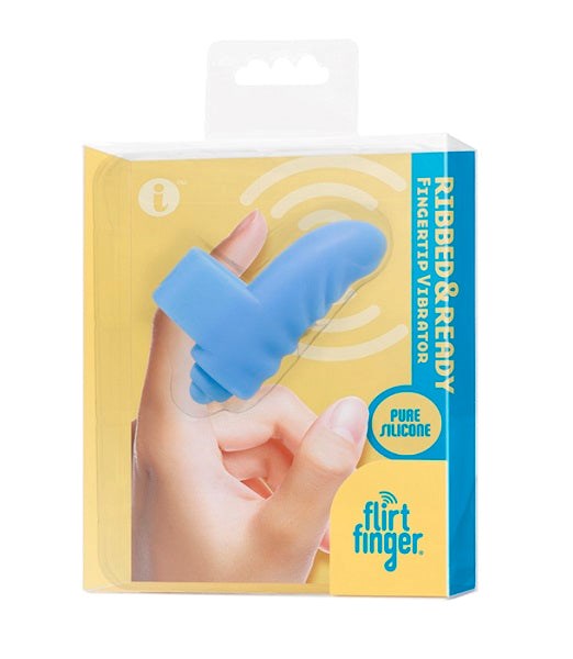 Flirt Finger Ribbed and Ready Adult Massager - Finger and Tongue Vibrators