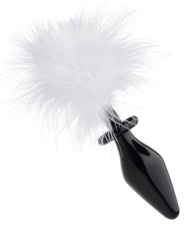 Fluffer Bunny Tail Glass Anal Plug Glass Sex Toys