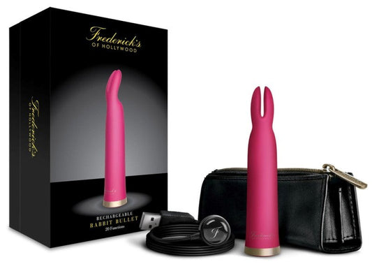 Fredericks Of Hollywood Rechargeable Rabbit Bullet Pink - Rabbit Vibrators