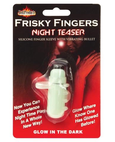 Frisky Fingers Sleeve Glow in The Dark Finger and Tongue Vibrators