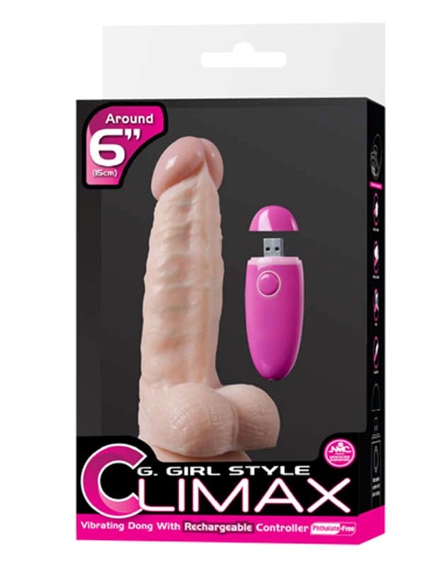 G-Girl Style Climax Vibrating 6" Dong Version 1 Realistic Dildos