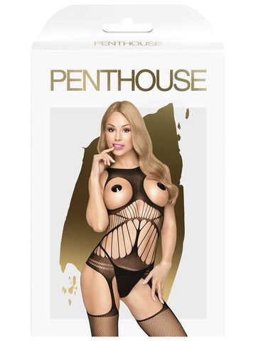 Penthouse Lingerie - Strappy Seduction Suspender Bodystocking - Bras and Bra Sets