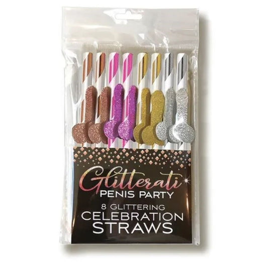 Glitterati - Celebration Straws - 8 Pack - Bachelorette and Bucks