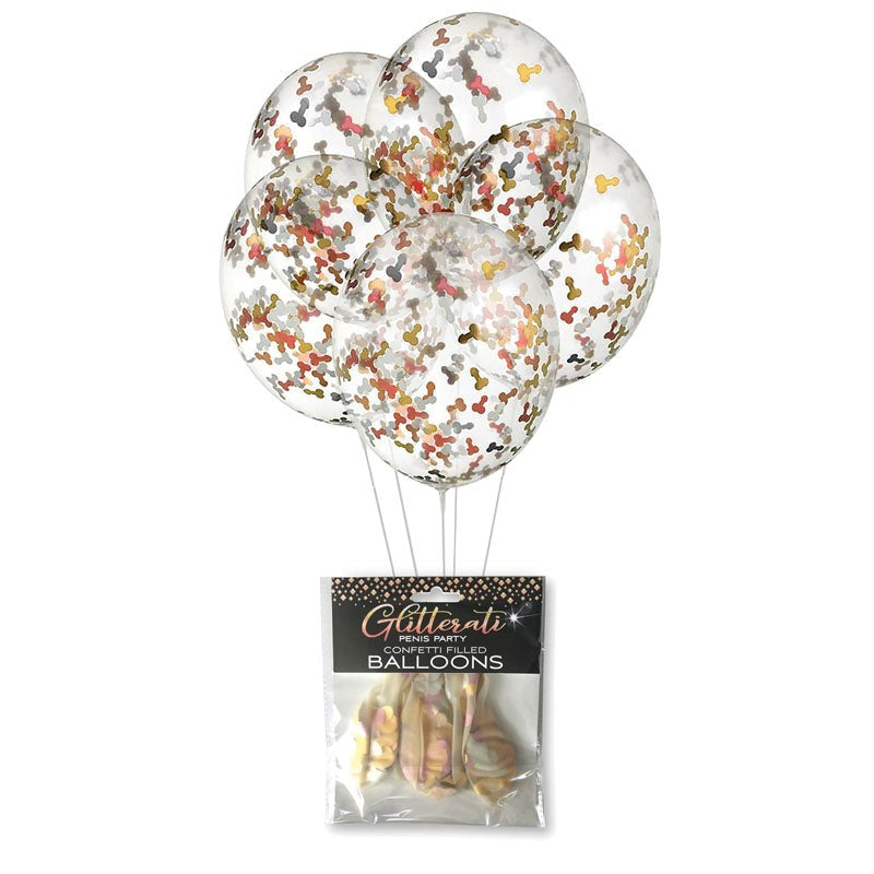 Glitterati - Confetti Balloons - 5 Pack Bachelorette and Bucks