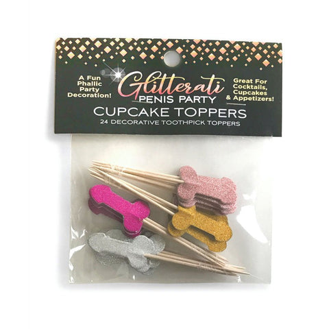 Sparkly Penile Decorations - Elevate Your Party Snacks with Metallic Flair - Bachelorette and Bucks