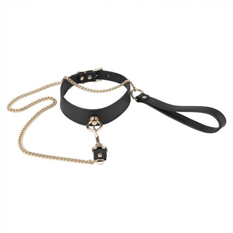 Golden Lead BDSM Collar Collars and Leads